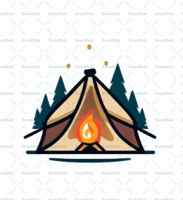 Zelt und Lagerfeuer